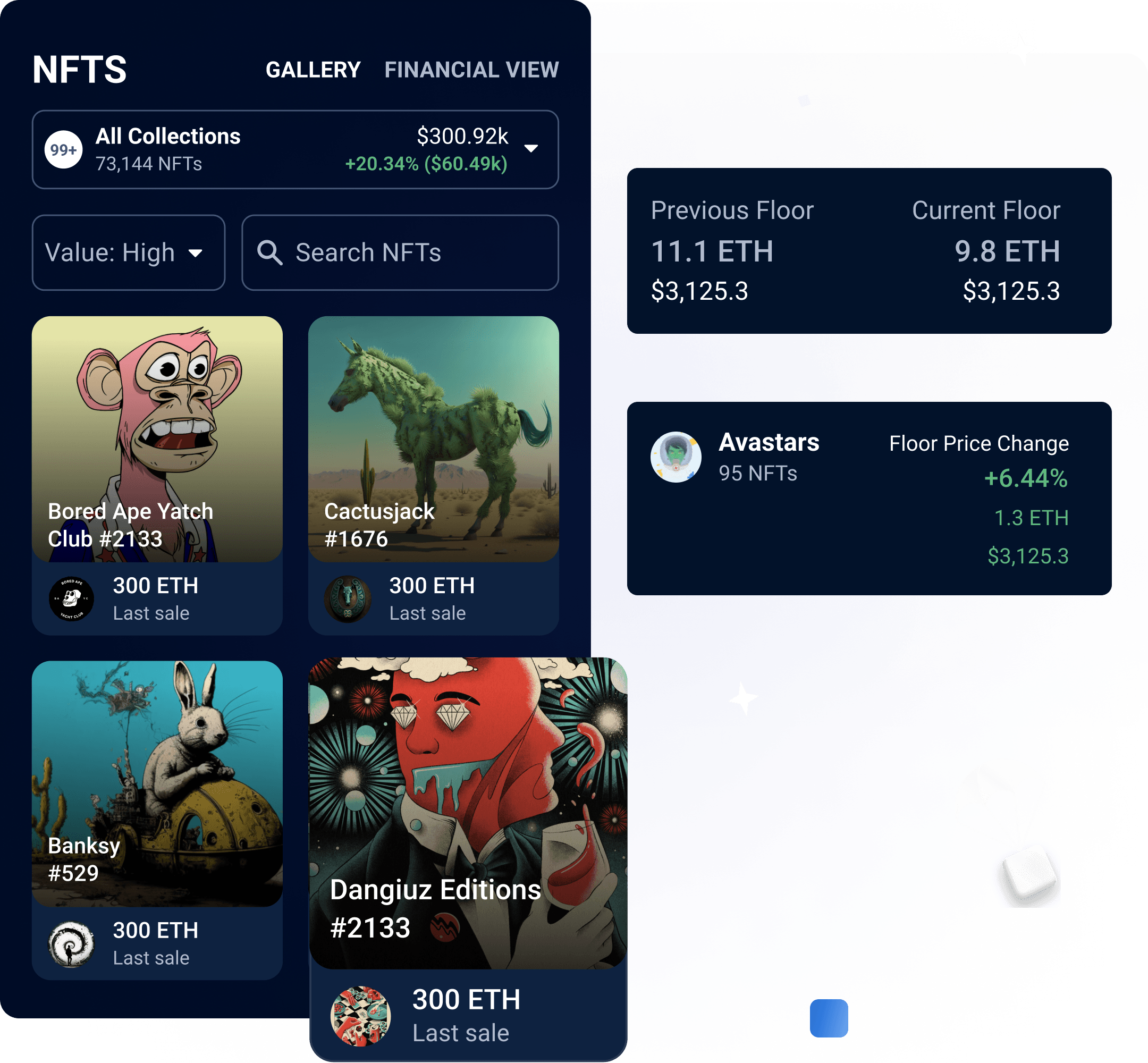 NFT collections and tracking on DappRadar app