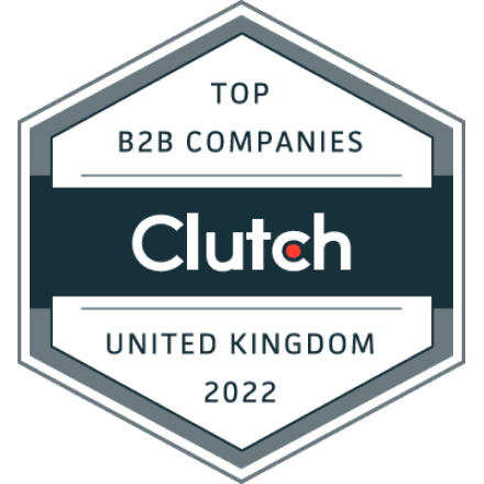 Top B2B Firm UK 2022 award by Clutch