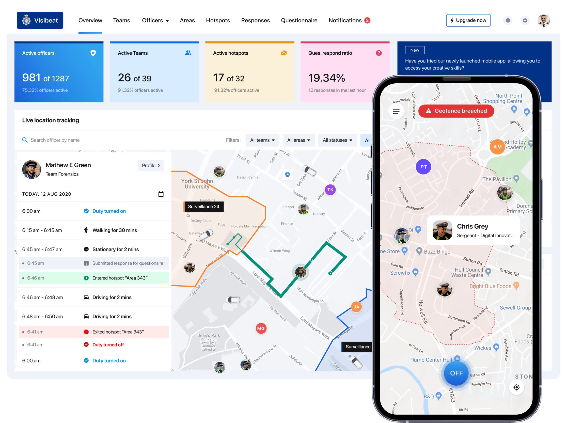 Visibeat mobile and web app solution