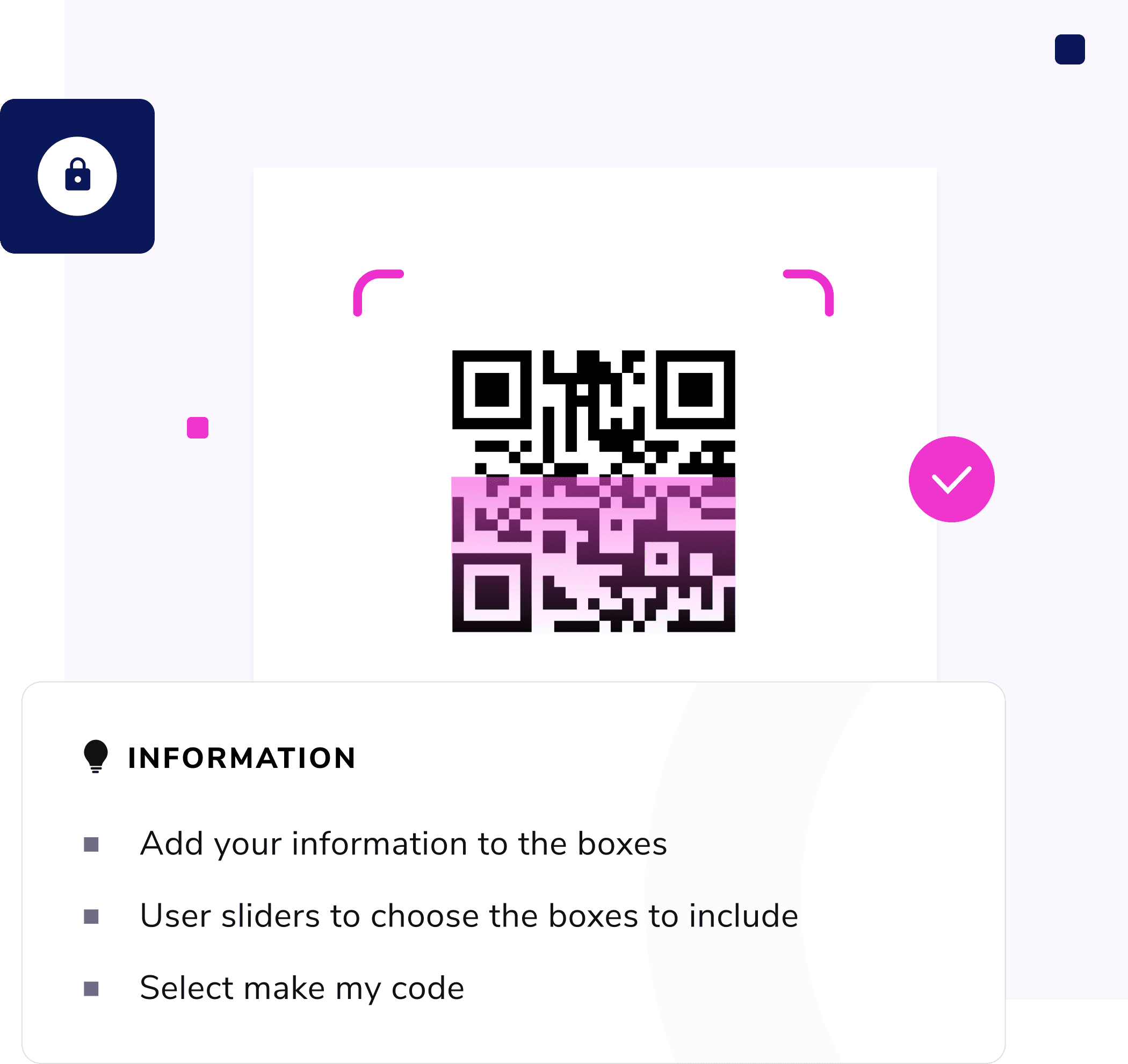 QR code scanner in the QwOT Read app
