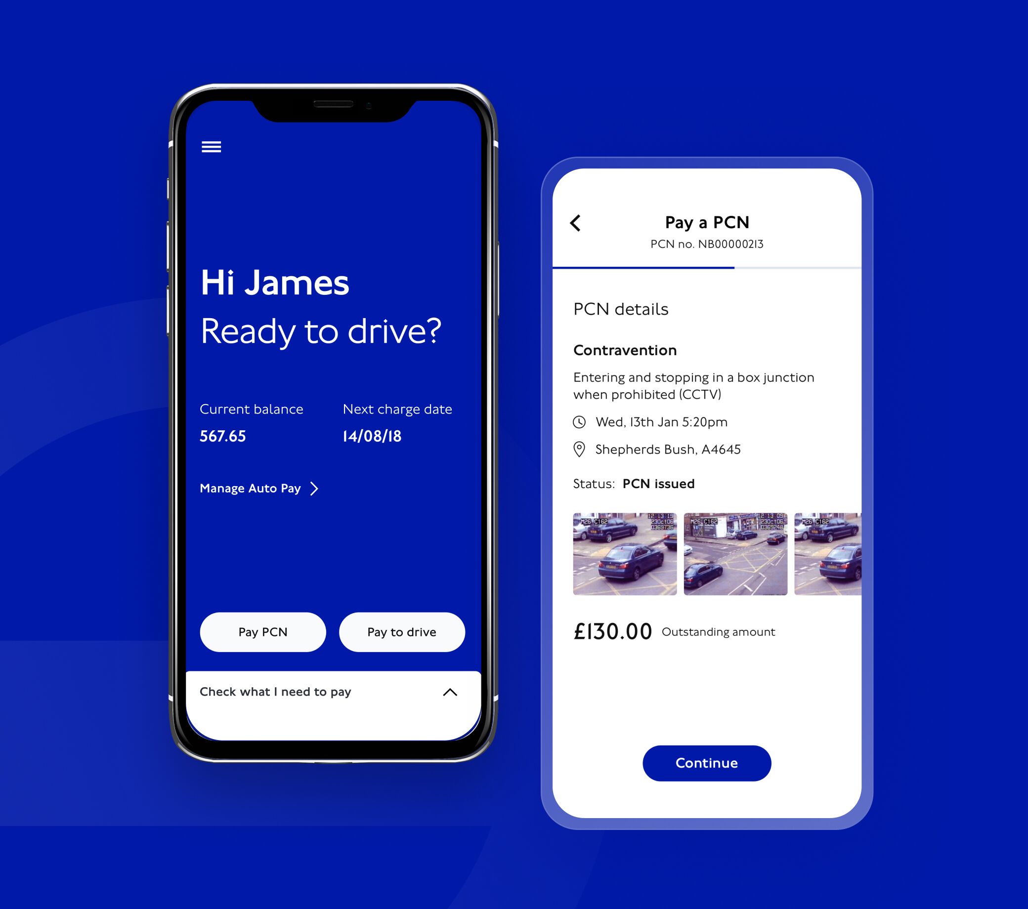 TfL Pay to drive in London app