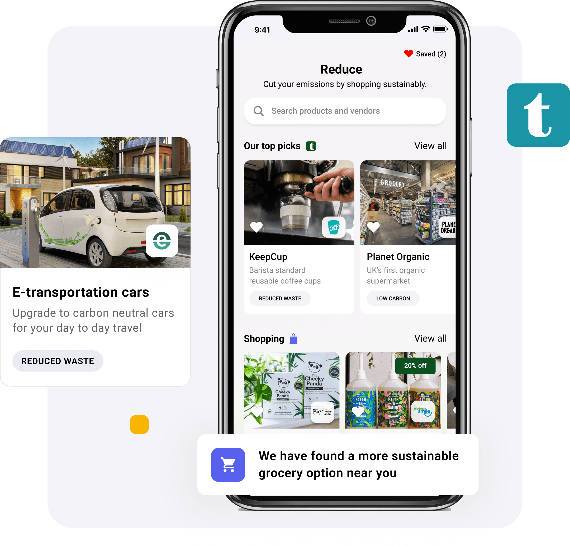 Marketplace of eco products in the Tred app