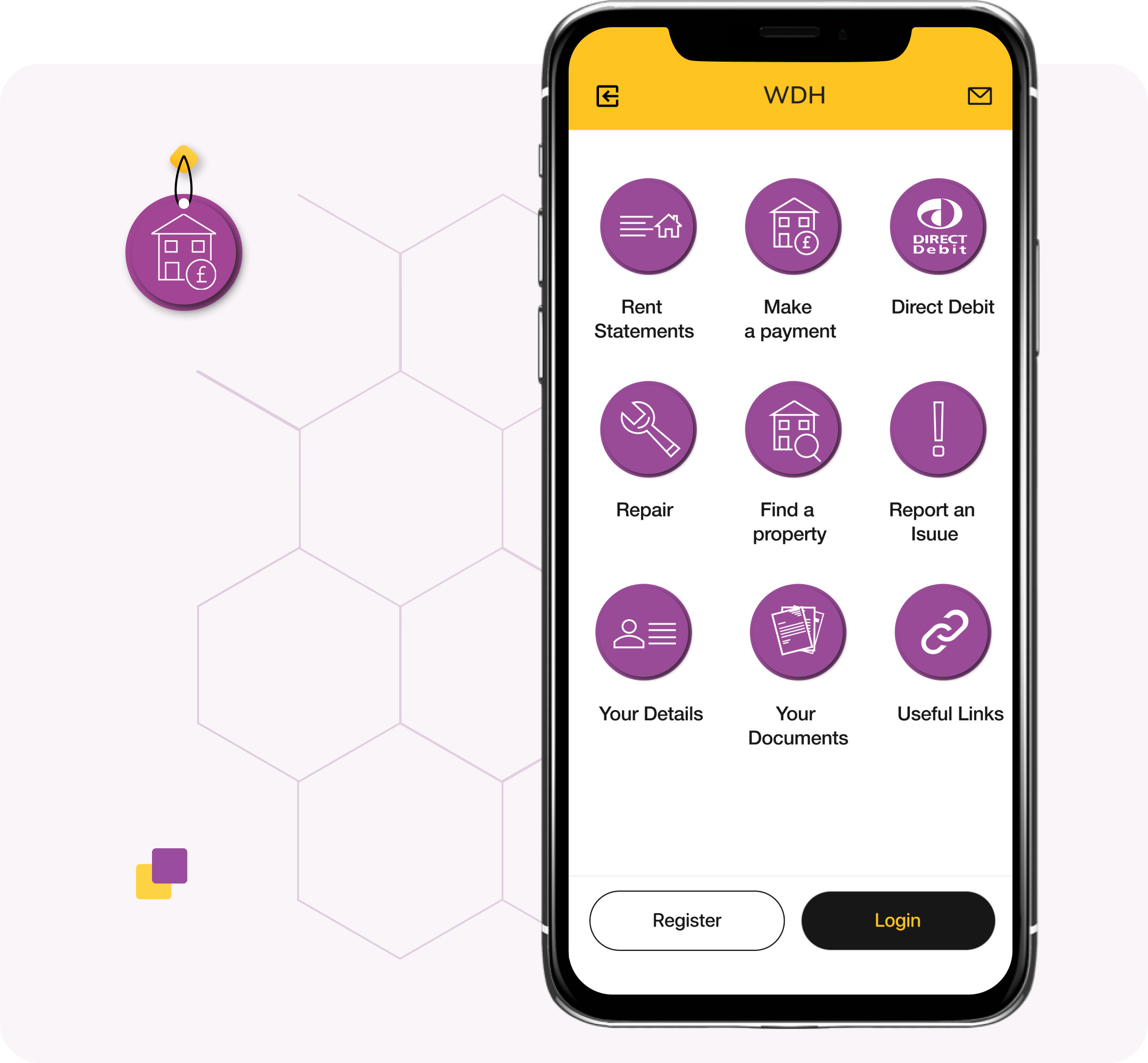 Tenancy management dashboard of WDH mobile app